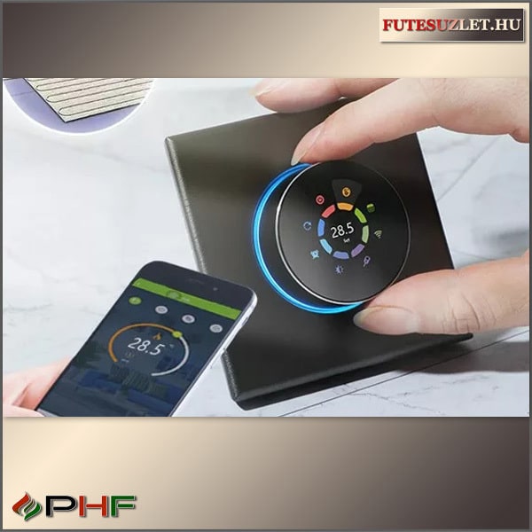 beca wifi duplaszenzoros termosztát fekete távoli eléréssel