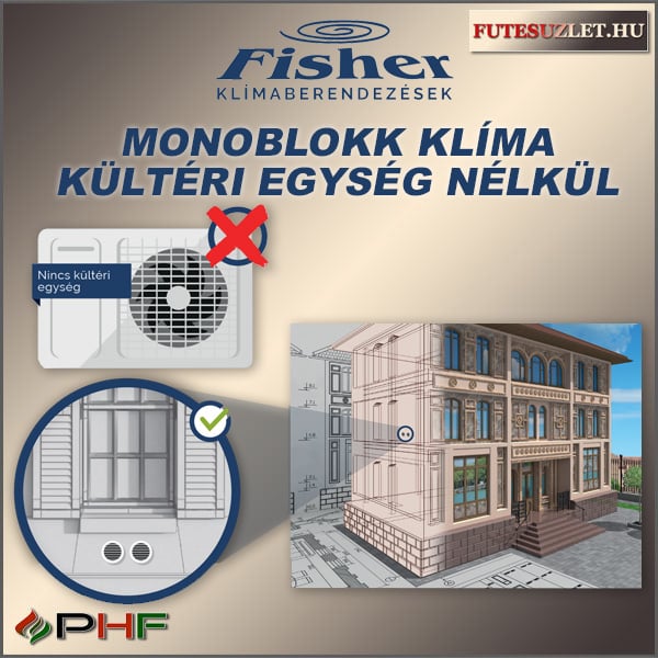 klíma kültéri egység nélkül parapet monoblokk Fisher